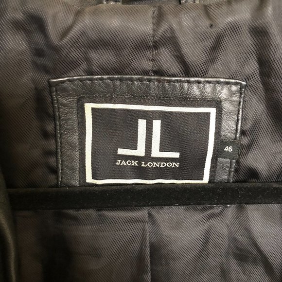 Jack London Leather Jacket with Hood - Picture 7 of 9